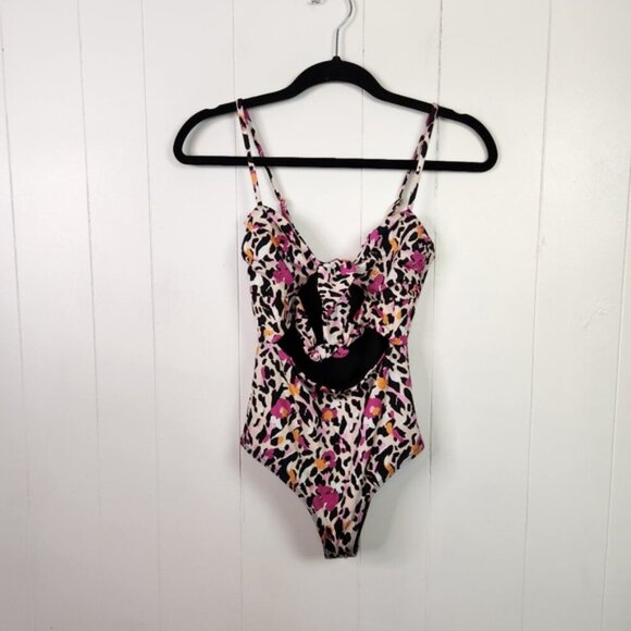 Beach Riot Mila One Piece Swim Bathing Suit One Piece Swimsuit Animal Print XS - Picture 4 of 10